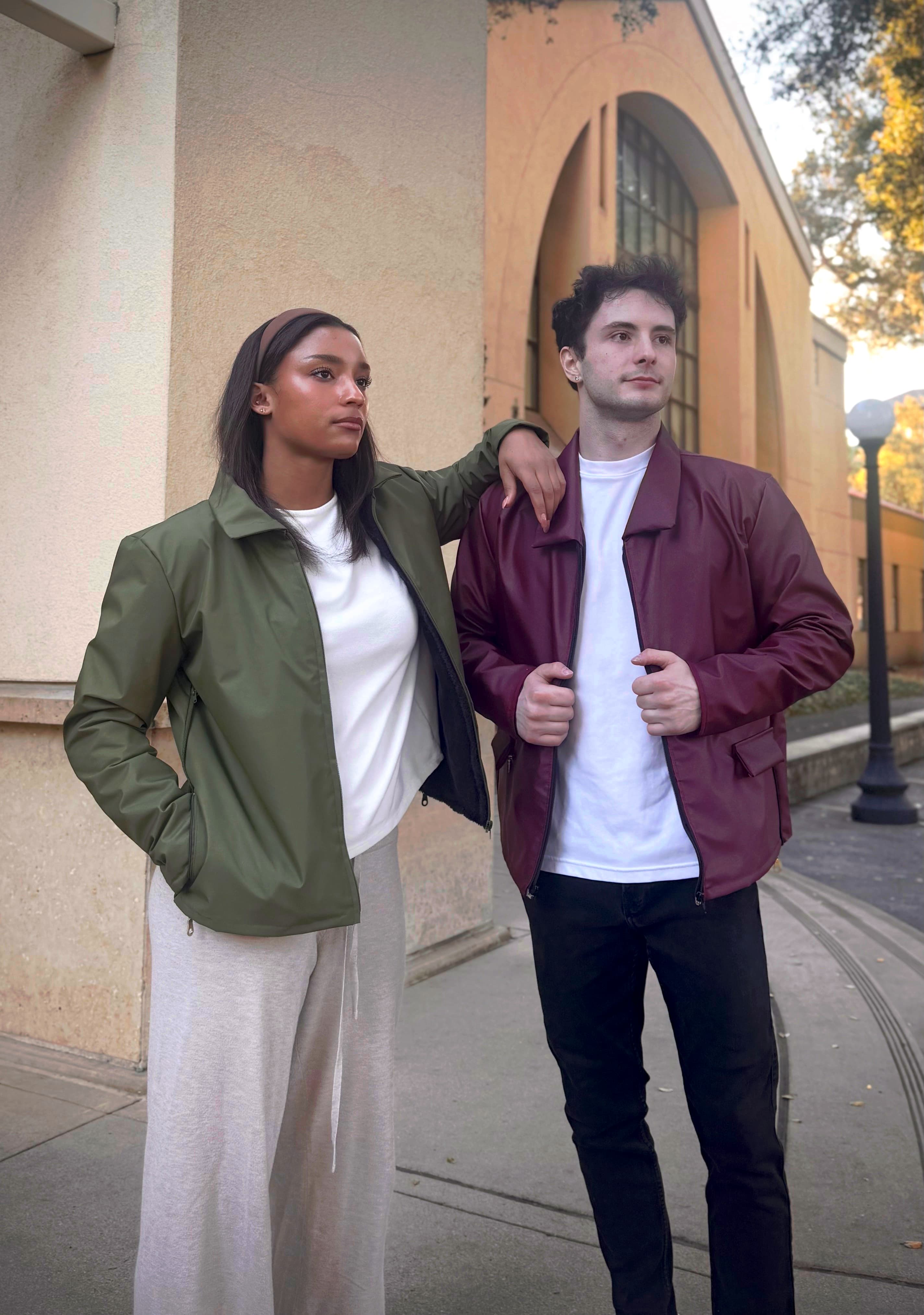 Two models wearing jackets
